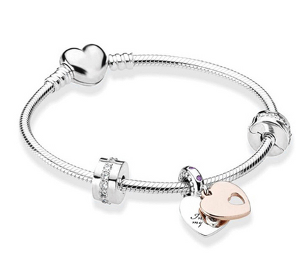 Pulsera Estilo Pandora para Mamá con Dijes Incluidos (Set)
