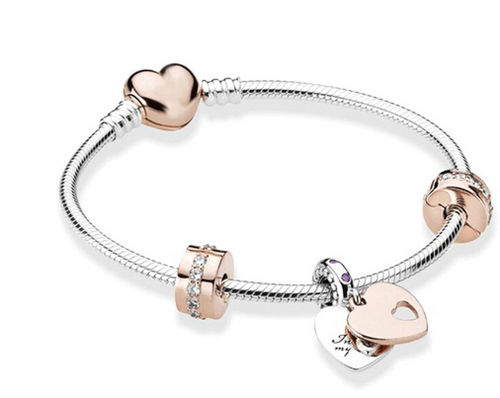 Pulsera Estilo Pandora para Mamá con Dijes Incluidos (Set)