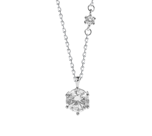 Rotating Bear with Eternal Rose & 925 Silver Necklace