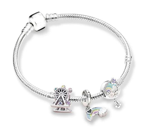 Pulsera Estilo Pandora para Mamá con Dijes Incluidos (Set)