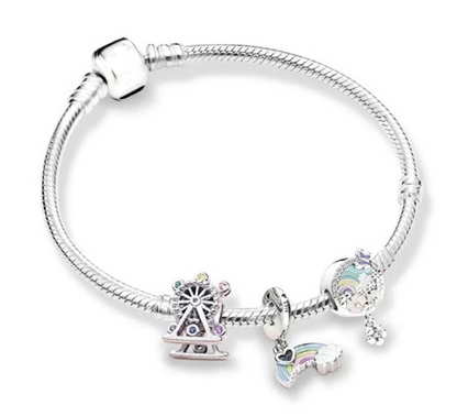 Pulsera Estilo Pandora para Mamá con Dijes Incluidos (Set)