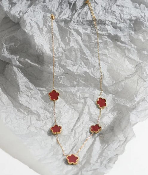 Floral Elegance Titanium Choker
