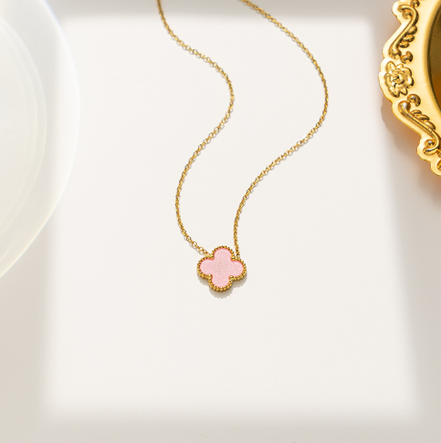 Collar de Trébol de Oro de 18K Céline Luxury para Mujer (Individual)